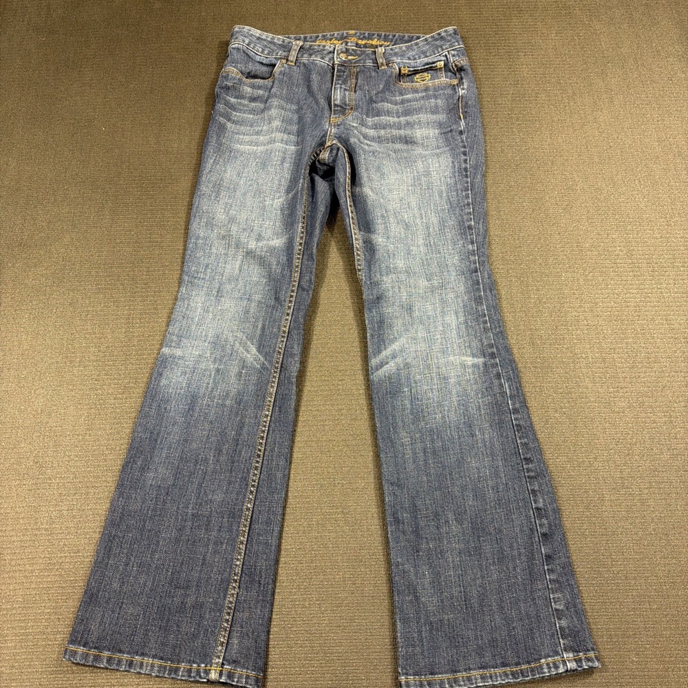 Harley Davidson‎ Size 8 Women's Boot Cut Jeans 31" Inseam C8036